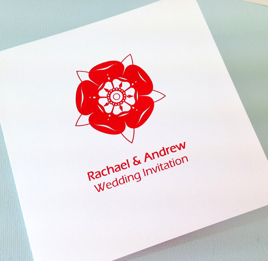 Real Yorkshire Weddings - Rach & Andy - Headlam Hall Hotel Yorkshire & Lancashire Rose wedding invitations & Stationery