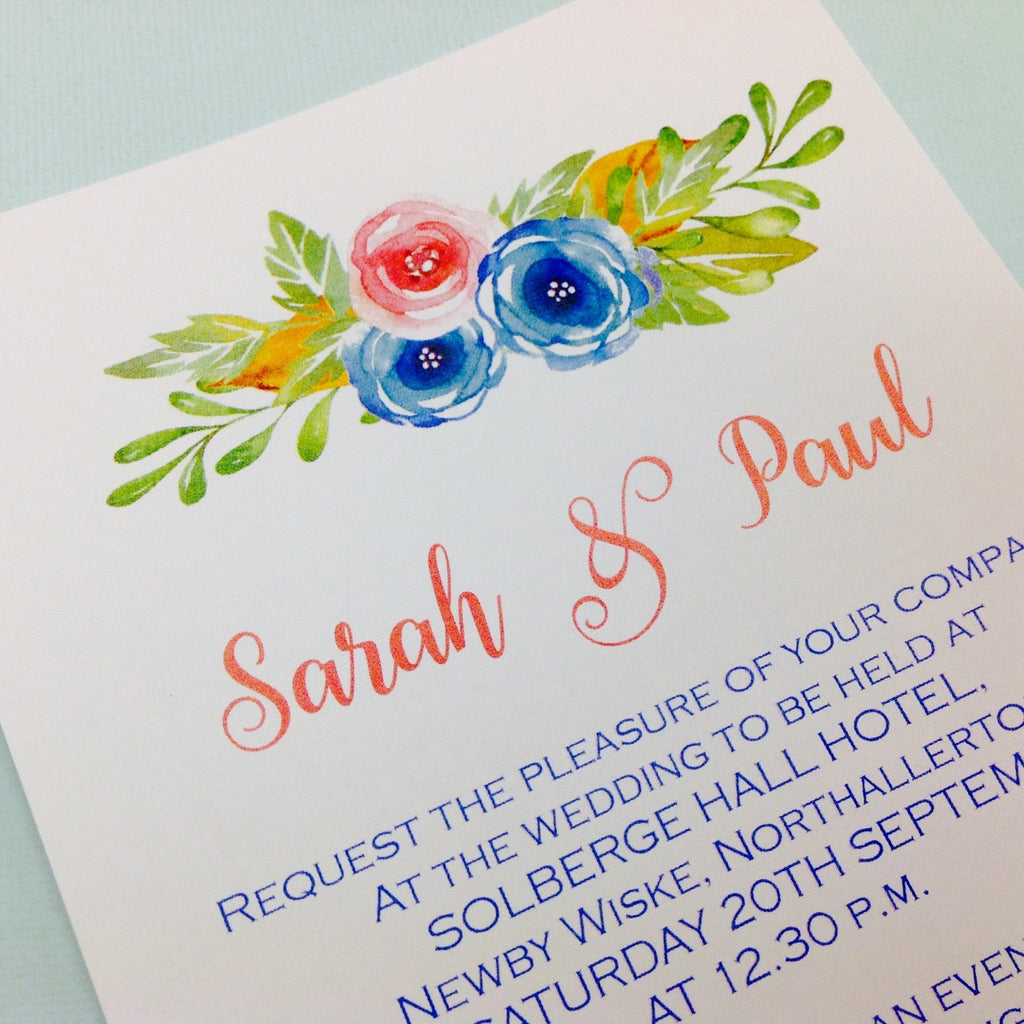 Brand new design - Pink and Blue Roses from the new Watercolour Collection