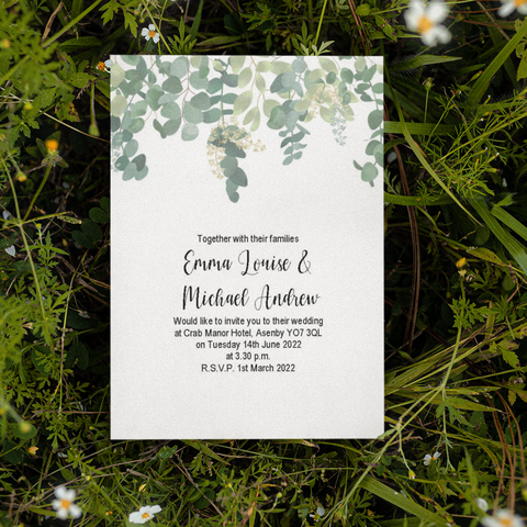 EUCALYPTUS WEDDING INVITATION & STATIONERY BUNDLE