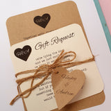 KRAFT & IVORY MONOGRAM HEART WEDDING INVITATION & STATIONERY BUNDLE