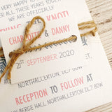 wedding. stationery, invitations, invites, custom made, tailor made, hand made, hand crafted, made to order, save the date, postboxes, personalised, tableplans, seating plans, tags, stickers, R.S.V.P.. info cards, foil, pocket fold,  signs, Inspired by Script, Northallerton, North Yorkshire, Cleveland, County Durham,