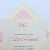 wedding. stationery, invitations, invites, custom made, tailor made, hand made, hand crafted, made to order, save the date, postboxes, personalised, tableplans, seating plans, tags, stickers, R.S.V.P.. info cards, foil, pocket fold,  signs, Inspired by Script, Northallerton, North Yorkshire, Cleveland, County Durham,