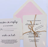 wedding. stationery, invitations, invites, custom made, tailor made, hand made, hand crafted, made to order, save the date, postboxes, personalised, tableplans, seating plans, tags, stickers, R.S.V.P.. info cards, foil, pocket fold,  signs, Inspired by Script, Northallerton, North Yorkshire, Cleveland, County Durham,