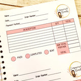 Order Book - A4 or A5 Spiral Bound with 60 pages