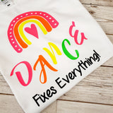 NEON DANCE RAINBOW LADYFIT T-SHIRT