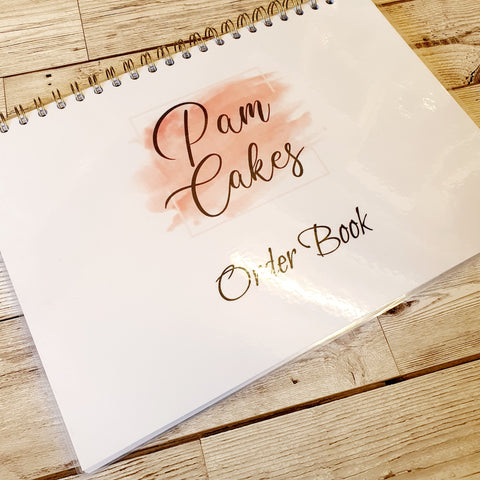 Cup Cake. Brownie or Biscuit Maker Order Book - A4 Spiral Bound with laminated covers&