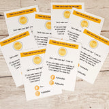 A7 PRODUCT BUSINESS REVIEW CARDS 10.5cm x 7.4cm
