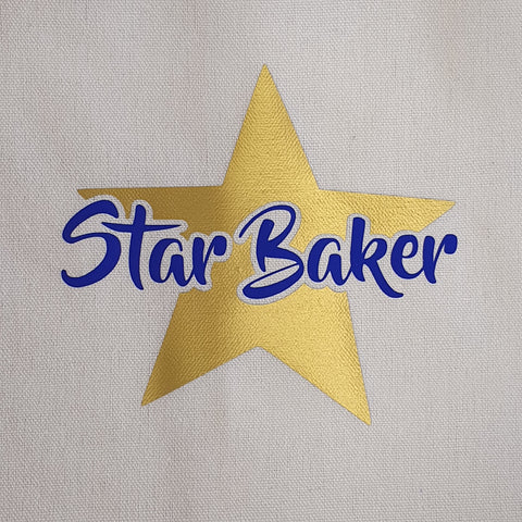 CHILDRENS APRON - BLUE STAR BAKER