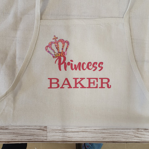 CHILDRENS APRON - PINK PRINCESS BAKER