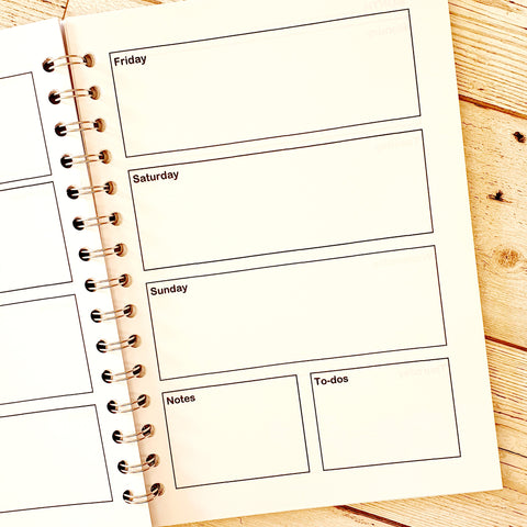 Planner / Diary / Journal- A4 or A5 Spiral Bound with 60 pages