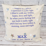 DOUBLE POCKET PERSONALISED CUSHION COVER - HUG CUSHION