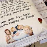 DOUBLE POCKET PERSONALISED CUSHION COVER - HUG CUSHION WITH PHOTO