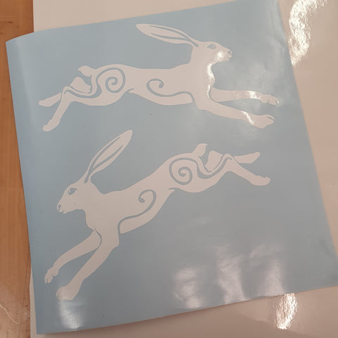 RAINBOW STARS &CELTIC HARES VINYL WALL/WINDOW STICKERS