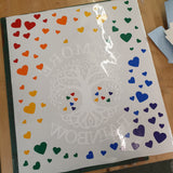 RAINBOW HEARTS & TREE OF LIFE VINYL WALL/WINDOW STICKERS