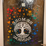 RAINBOW HEARTS & TREE OF LIFE VINYL WALL/WINDOW STICKERS
