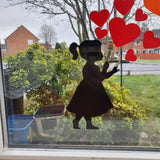 RAINBOW HEARTS & BOY & GIRL VINYL WALL/WINDOW STICKERS