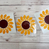 SUNFLOWER VINYL DECAL FOR WINDOW CAR LAPTOP MIRROR DRINKS BOTTLE