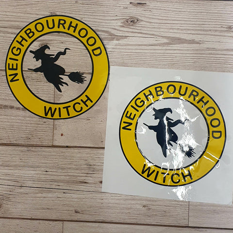 NEIGHBOURHOOD WITCH VINYL DECAL FOR WINDOW CAR LAPTOP MIRROR DRINKS BOTTLE