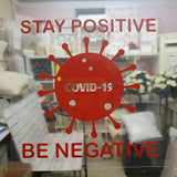 STAY POSITIVE BE NEGATIVE DECAL FOR WINDOW CAR LAPTOP MIRROR DRINKS BOTTLE