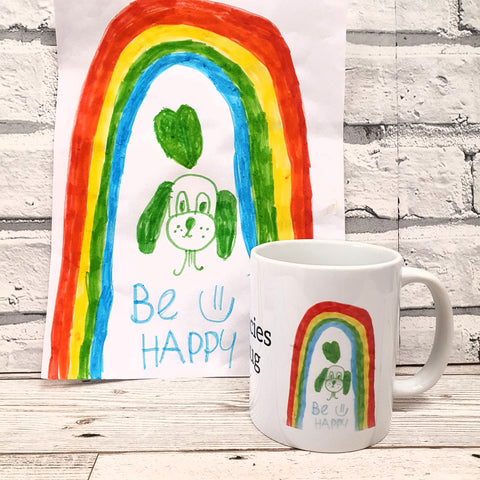 PERSONALISED CHILDRENS ARTWORK MUG / COASTER