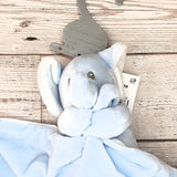 PERSONALISED BLUE ELEPHANT BABY COMFORTER