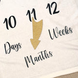 Baby Milestone Blanket Newborn Gift., Baby Shower Baby Keepsake,
