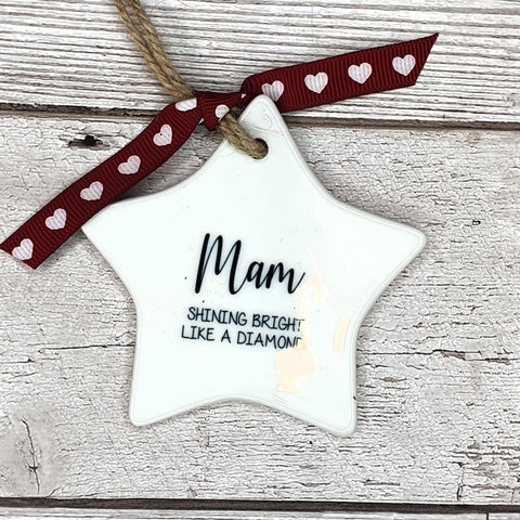 CERAMIC HANGING STAR - SHINING BRIGHT LIKE A DIAMOND