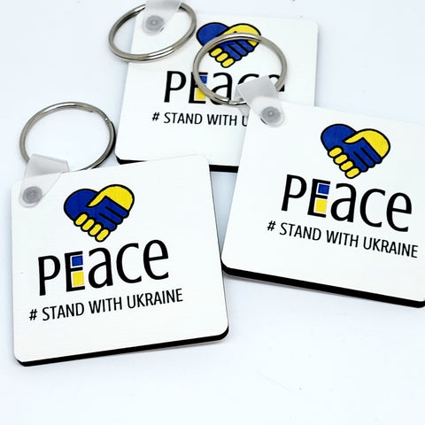 PEACE  UKRAINE E FUNDRAISING KEYRING