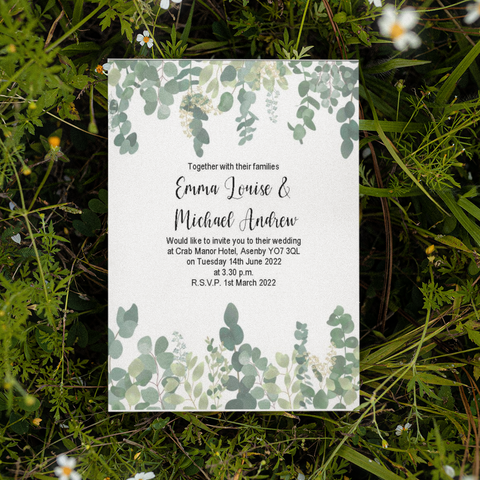 EUCALYPTUS WEDDING INVITATION & STATIONERY BUNDLE