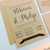 wedding. stationery, invitations, invites, custom made, tailor made, hand made, hand crafted, made to order, save the date, postboxes, personalised, tableplans, seating plans, tags, stickers, R.S.V.P.. info cards, foil, pocket fold,  signs, Inspired by Script, Northallerton, North Yorkshire, Cleveland, County Durham,