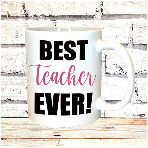 TEACHER PERSONALISED MUG / COASTER - - BEST TEACHER EVER