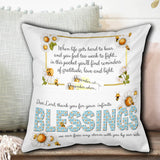 COUNT YOUR BLESSINGS APPRECIATION POCKET CUSHION WITH FILLING