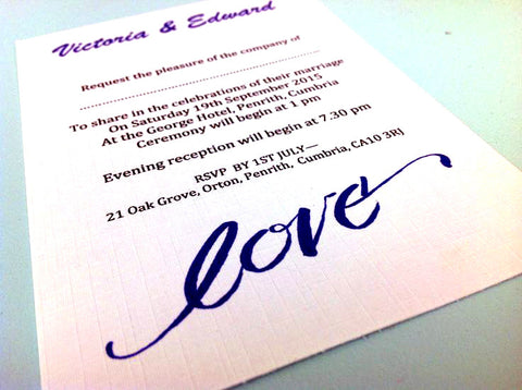 wedding. stationery, invitations, invites, custom made, tailor made, hand made, hand crafted, made to order, save the date, postboxes, personalised, tableplans, seating plans, tags, stickers, R.S.V.P.. info cards, foil, pocket fold,  signs, Inspired by Script, Northallerton, North Yorkshire, Cleveland, County Durham,