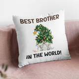 PERSONALISED CHRISTMAS TREE GNOME CUSHION COVER