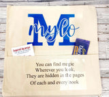 DOUBLE POCKET PERSONALISED CUSHION COVER - INITIAL & NAME