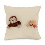 DOUBLE POCKET PERSONALISED CUSHION COVER - INITIAL & NAME