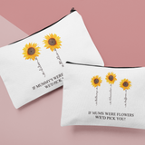 PERSONALISED SUNFLOWER MAKE-UP BAG