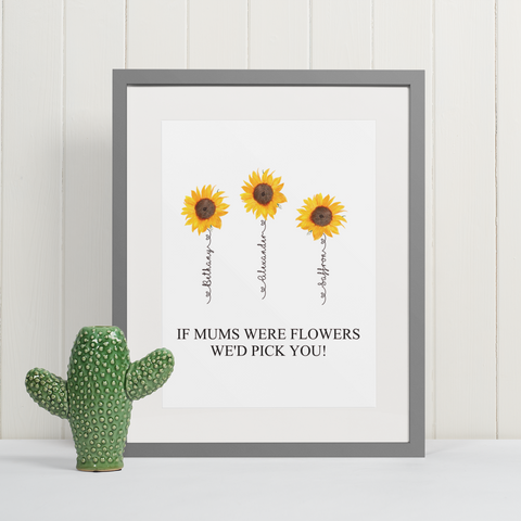 PERSONALISED MUM, AUNTY, GRANDMA, NANA SUNFLOWER RINT
