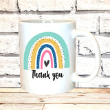 Rainbow thank you MUG / COASTER DESIGN 1