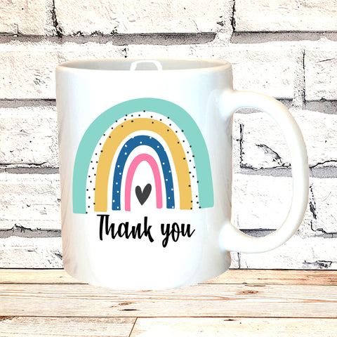 Rainbow thank you MUG / COASTER DESIGN 1