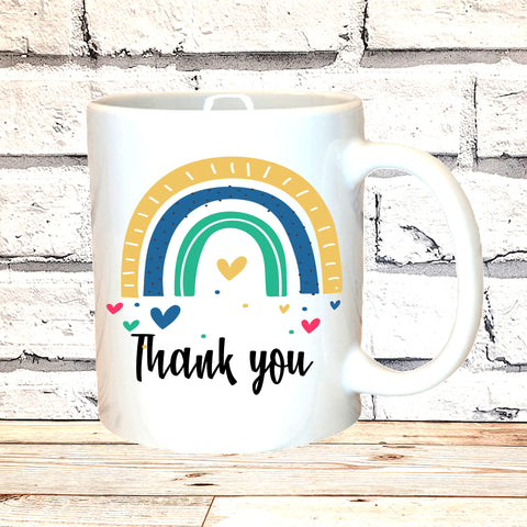 Rainbow thank you MUG / COASTER DESIGN 4