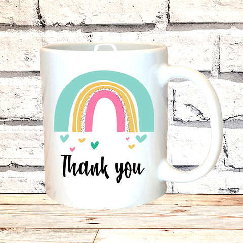 Rainbow thank you MUG / COASTER DESIGN 5