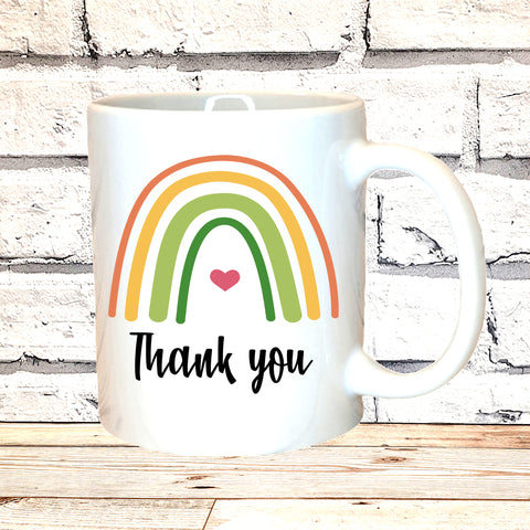 Rainbow thank you MUG / COASTER DESIGN 6