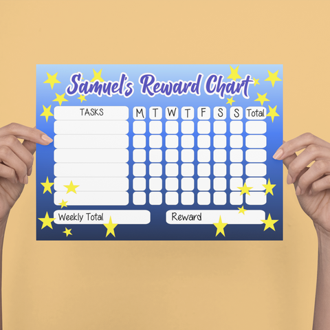 ALUMINIUM DRY WIPE CHART - STARS REWARD CHART