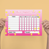 ALUMINIUM DRY WIPE CHART - STARS REWARD CHART