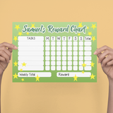 ALUMINIUM DRY WIPE CHART - STARS REWARD CHART