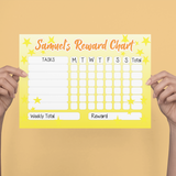 ALUMINIUM DRY WIPE CHART - STARS REWARD CHART