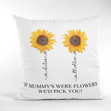 PERSONALISED SUNFLOWER CUSHION COVER