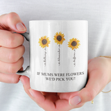 PERSONALISED MUM, AUNTY, GRANDMA BABA SUNFLOWER MUG / COASTER