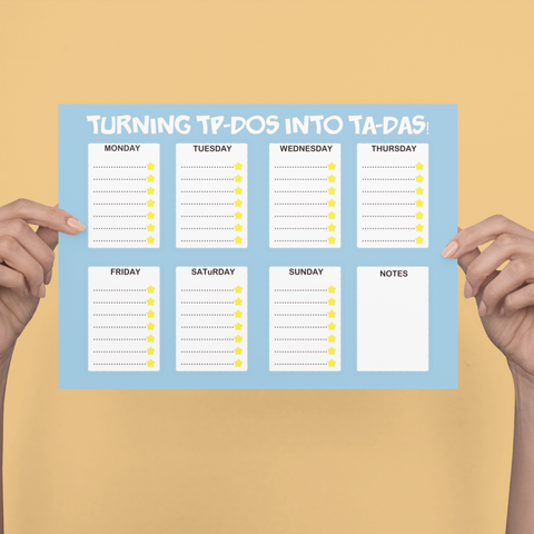 ALUMINIUM DRY WIPE CHART - TURNING TO-DOS INTO TA-DAS